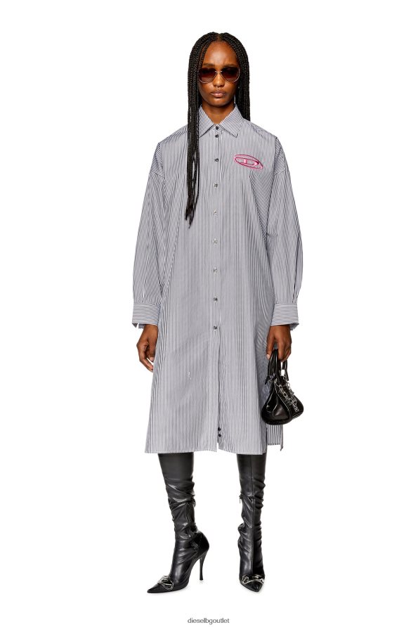 Diesel d-lun-ивица Жени FTRH4D817 облекло Черно бяла