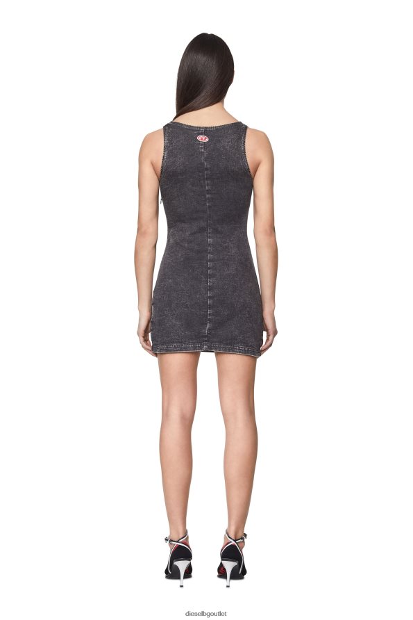 Diesel d-venus писта дънкова рокля потник Жени FTRH4D825 облекло черно/тъмно сиво