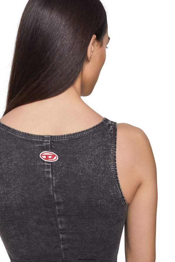 Diesel d-venus писта дънкова рокля потник Жени FTRH4D825 облекло черно/тъмно сиво