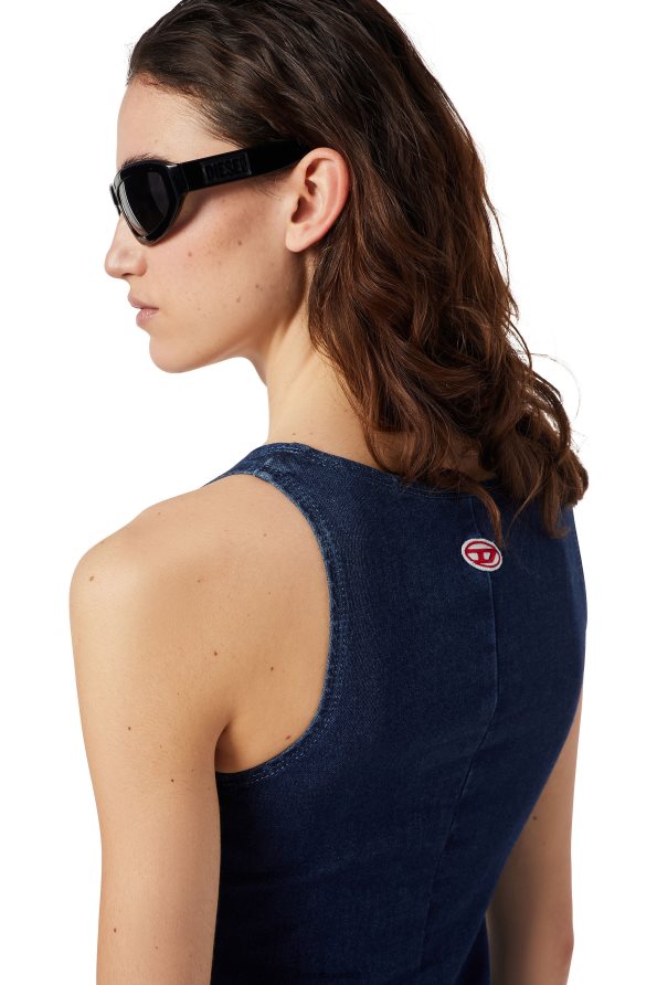 Diesel d-venus писта дънкова рокля потник Жени FTRH4D835 облекло тъмно синьо