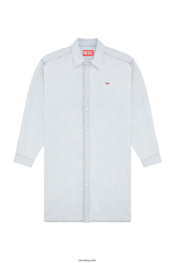 Diesel рокля с риза de-blex Жени FTRH4D842 облекло светло синьо