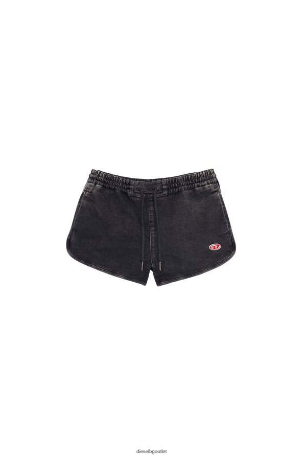 Diesel d-sunny track деним шорти за бягане Жени FTRH4D989 облекло черно/тъмно сиво
