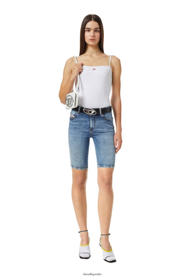 Diesel панталони за колоездене de-ginny Жени FTRH4D984 облекло средно синьо