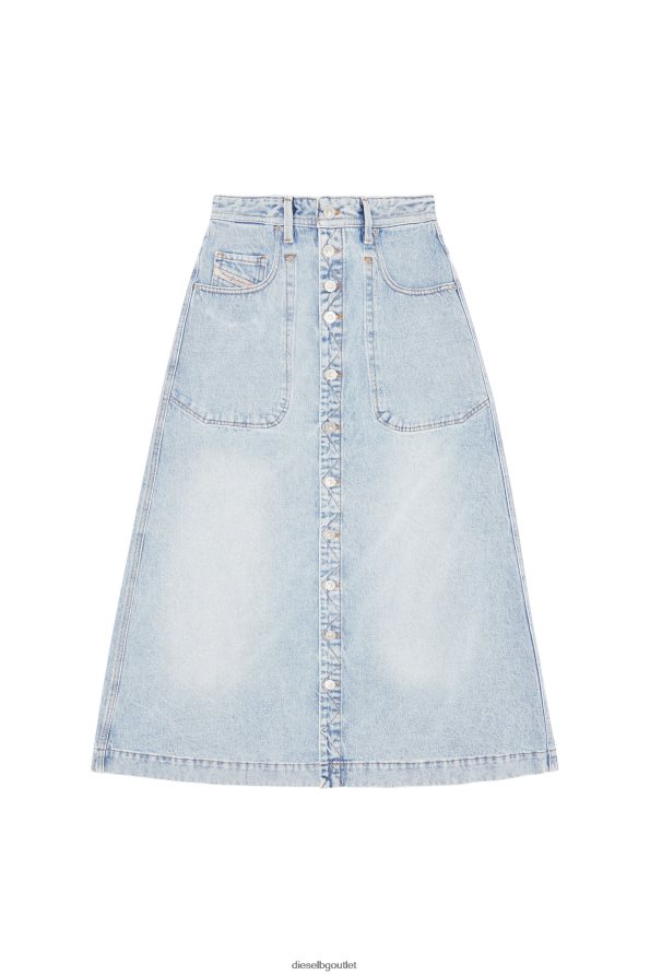 Diesel de-albus-l a-line дълга пола Жени FTRH4D1041 облекло светло синьо