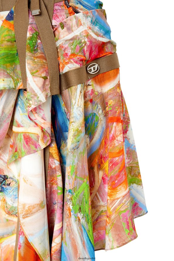 Diesel o-diantha-печат Жени FTRH4D1033 облекло кафяво/червено