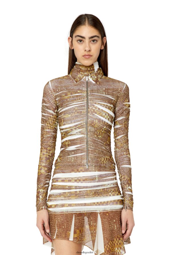 Diesel c-адонис Жени FTRH4D966 облекло кафяво/бяло