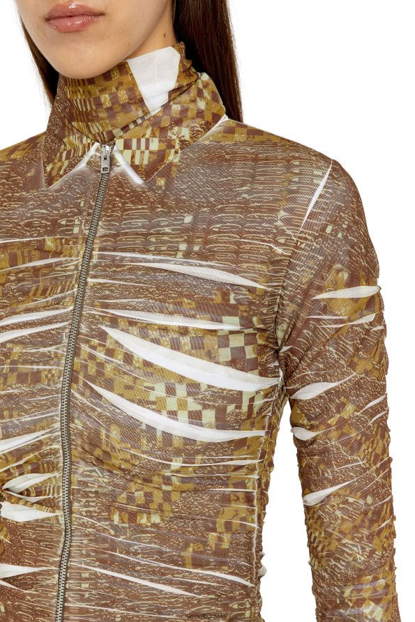 Diesel c-адонис Жени FTRH4D966 облекло кафяво/бяло