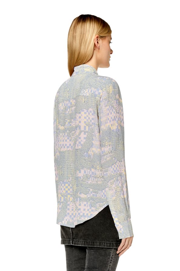 Diesel c-gisey-aop Жени FTRH4D967 облекло розово/зелено