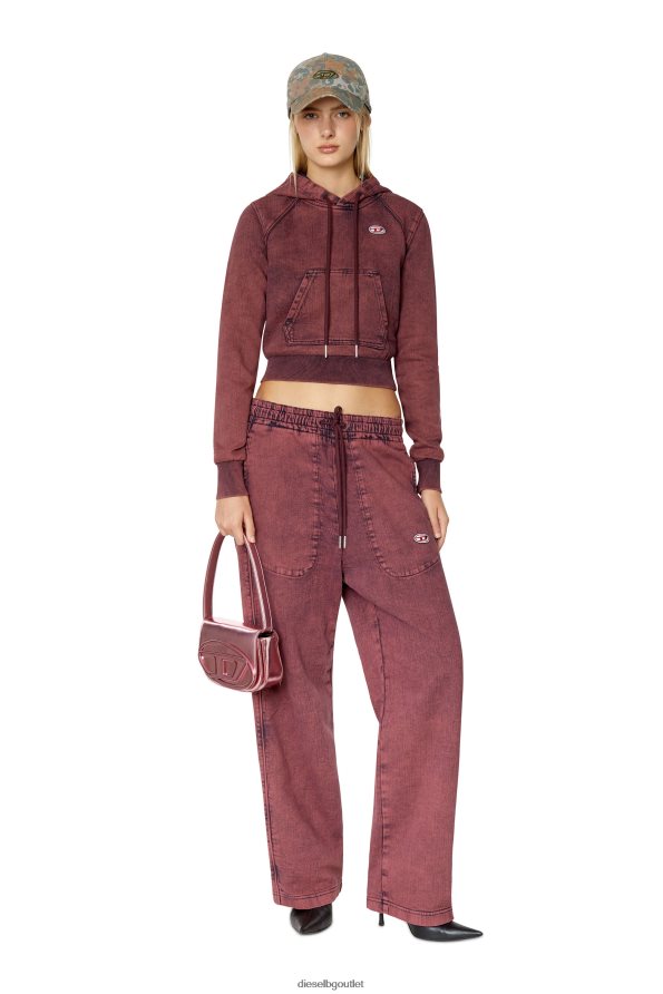 Diesel дънкова качулка d-angy track Жени FTRH4D902 облекло червен