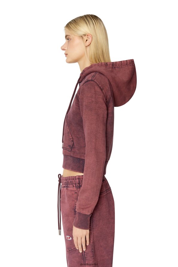 Diesel дънкова качулка d-angy track Жени FTRH4D902 облекло червен