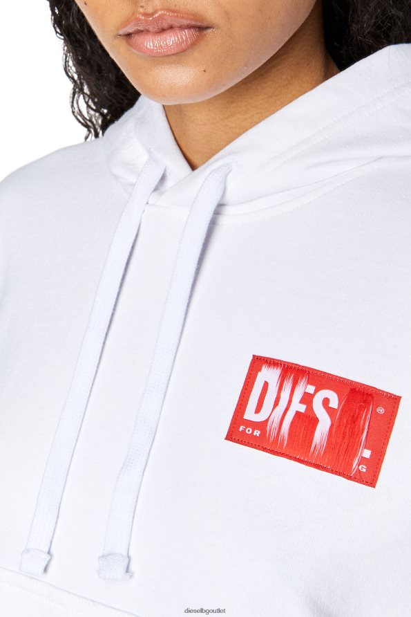 Diesel f-jaralabel-качулка Жени FTRH4D894 облекло бяло