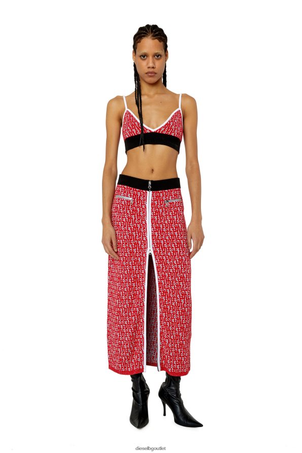 Diesel m-athilde-top Жени FTRH4D879 облекло черно/червено