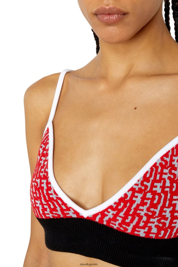 Diesel m-athilde-top Жени FTRH4D879 облекло черно/червено