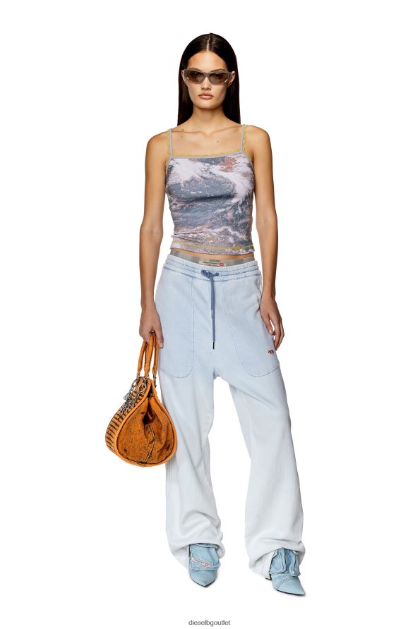 Diesel т-хоп-дантела Жени FTRH4D916 облекло бяло