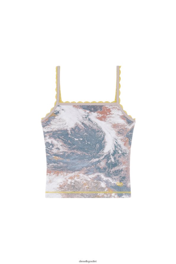 Diesel т-хоп-дантела Жени FTRH4D916 облекло бяло