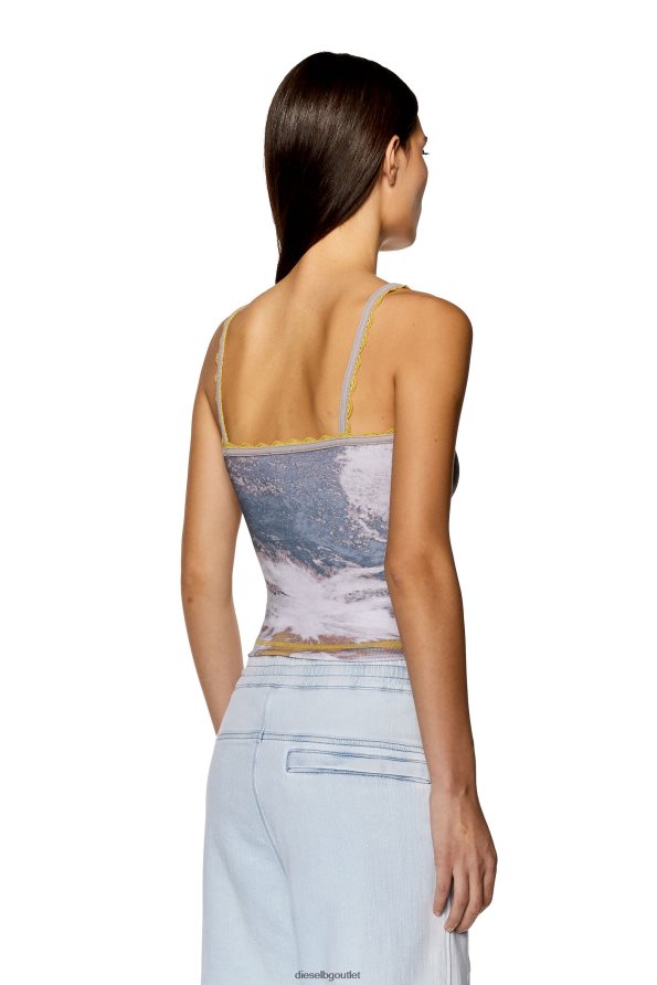 Diesel т-хоп-дантела Жени FTRH4D916 облекло бяло