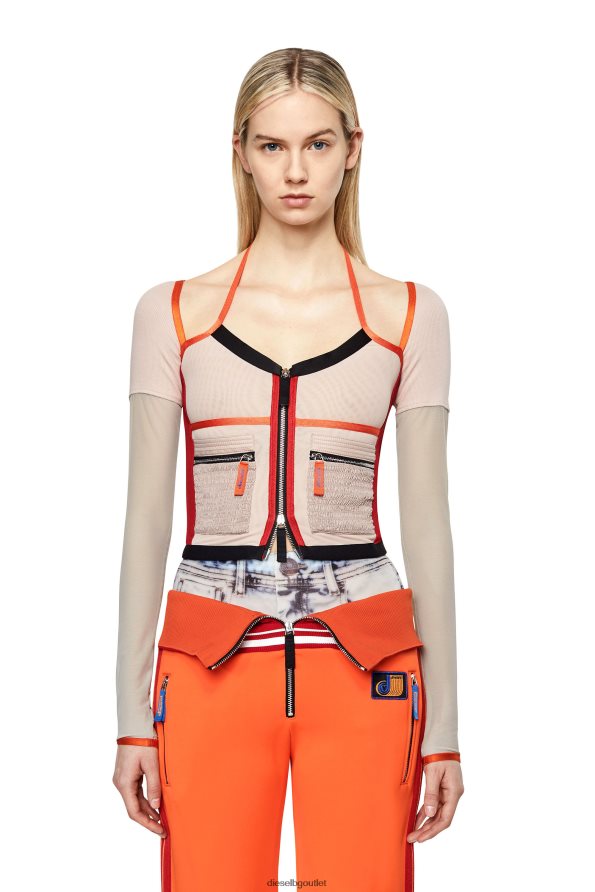 Diesel т-токат Жени FTRH4D918 облекло розово/червено