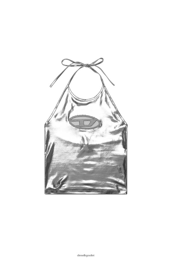 Diesel т-салила-од Жени FTRH4D919 облекло сребро