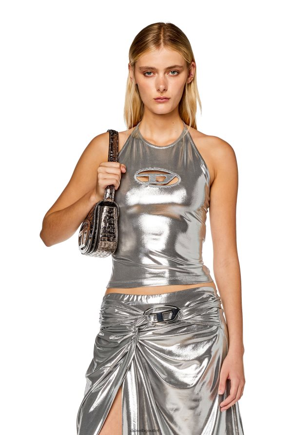 Diesel т-салила-од Жени FTRH4D919 облекло сребро