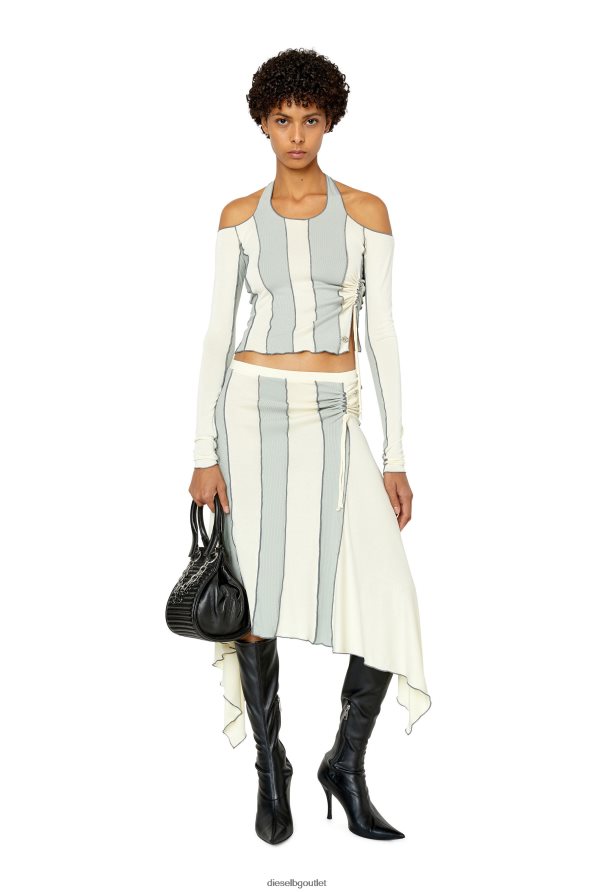 Diesel т-линове Жени FTRH4D949 облекло синьо/бяло