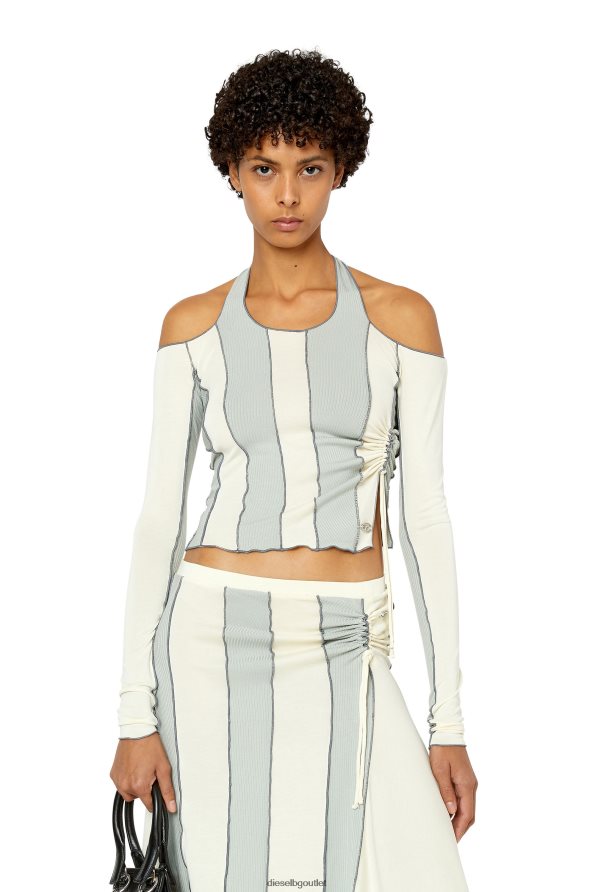 Diesel т-линове Жени FTRH4D949 облекло синьо/бяло