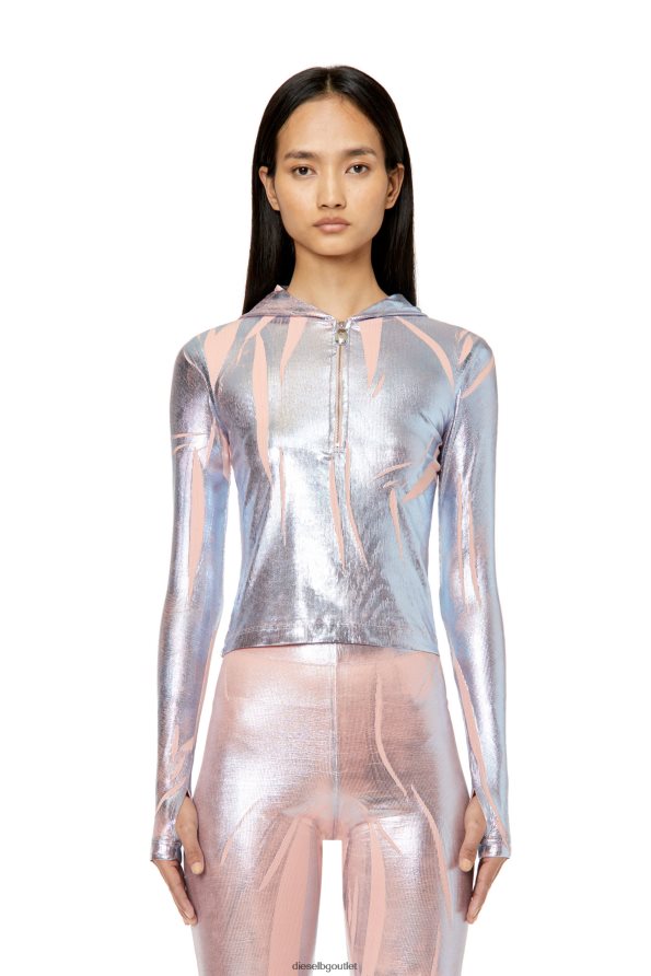 Diesel t-затворена качулка Жени FTRH4D959 облекло сребро