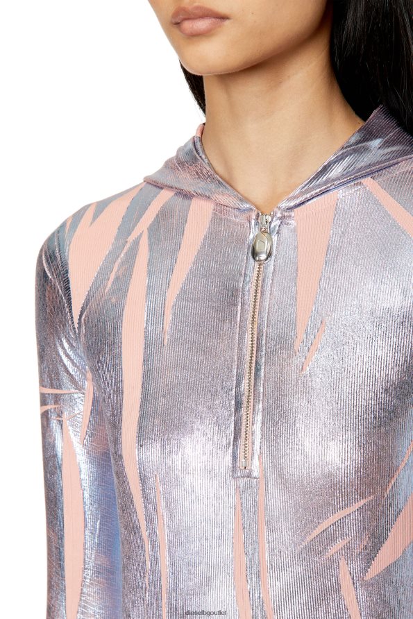 Diesel t-затворена качулка Жени FTRH4D959 облекло сребро