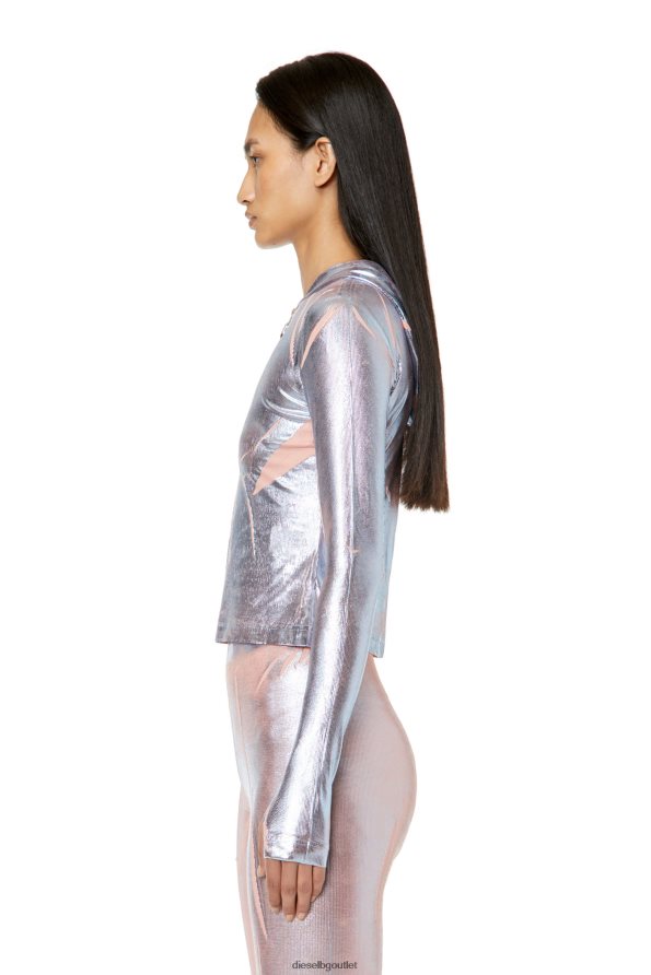 Diesel t-затворена качулка Жени FTRH4D959 облекло сребро