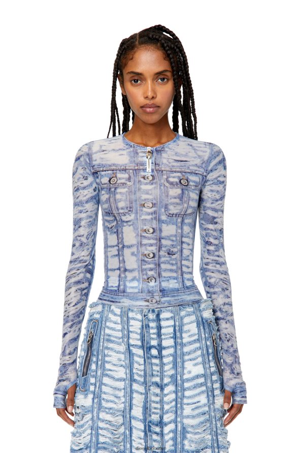 Diesel t-clauzi-h2 Жени FTRH4D955 облекло синьо/бяло