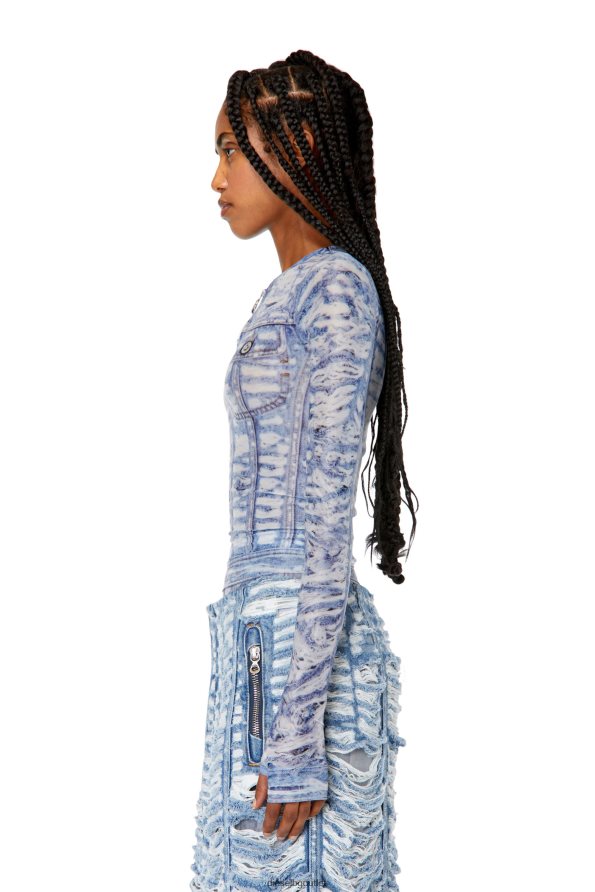 Diesel t-clauzi-h2 Жени FTRH4D955 облекло синьо/бяло