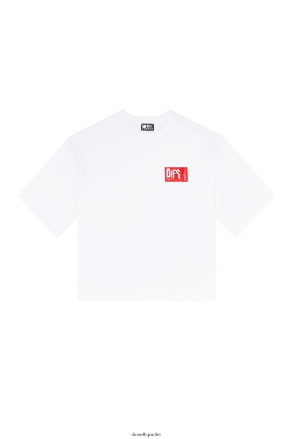 Diesel t-rowylabel Жени FTRH4D922 облекло бяло