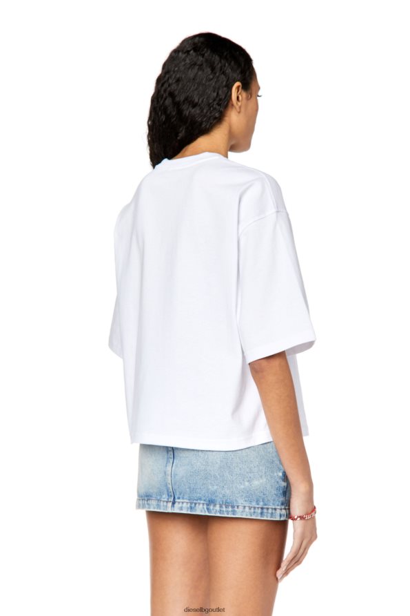 Diesel t-rowylabel Жени FTRH4D922 облекло бяло