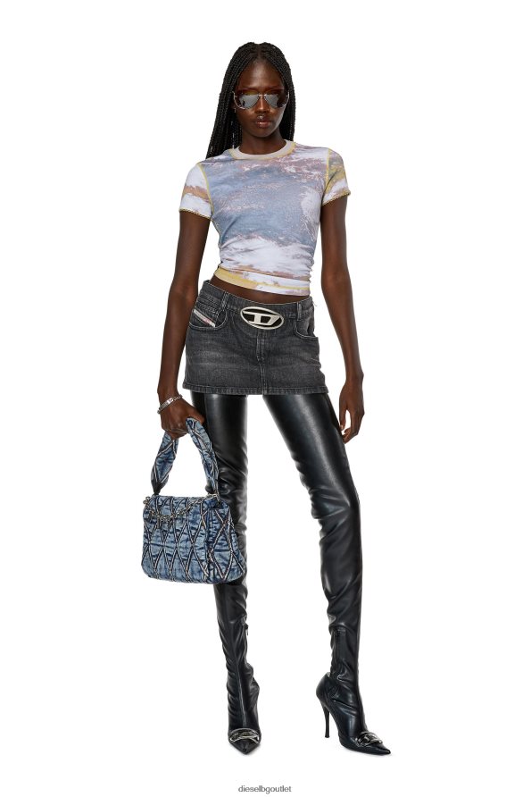 Diesel t-skinzy-дантела Жени FTRH4D910 облекло люляк