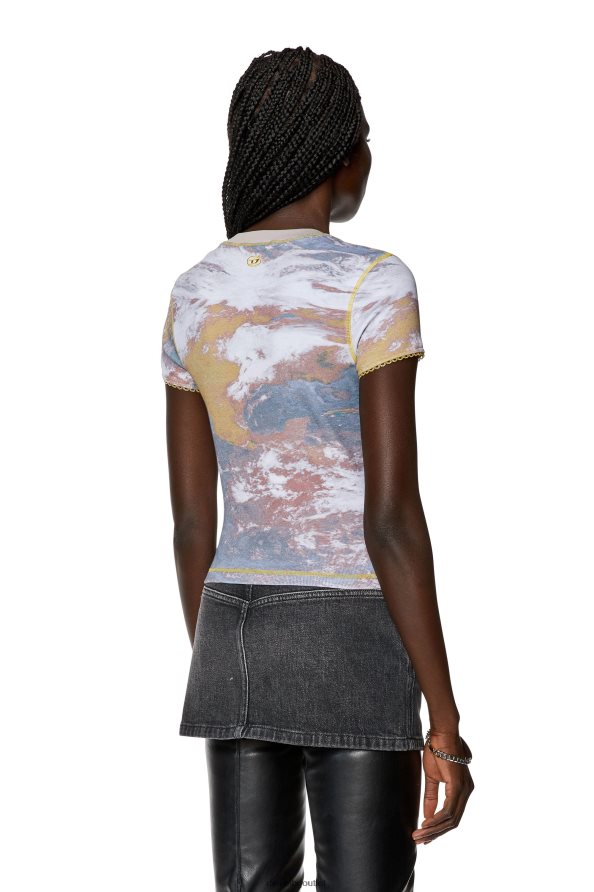 Diesel t-skinzy-дантела Жени FTRH4D910 облекло люляк