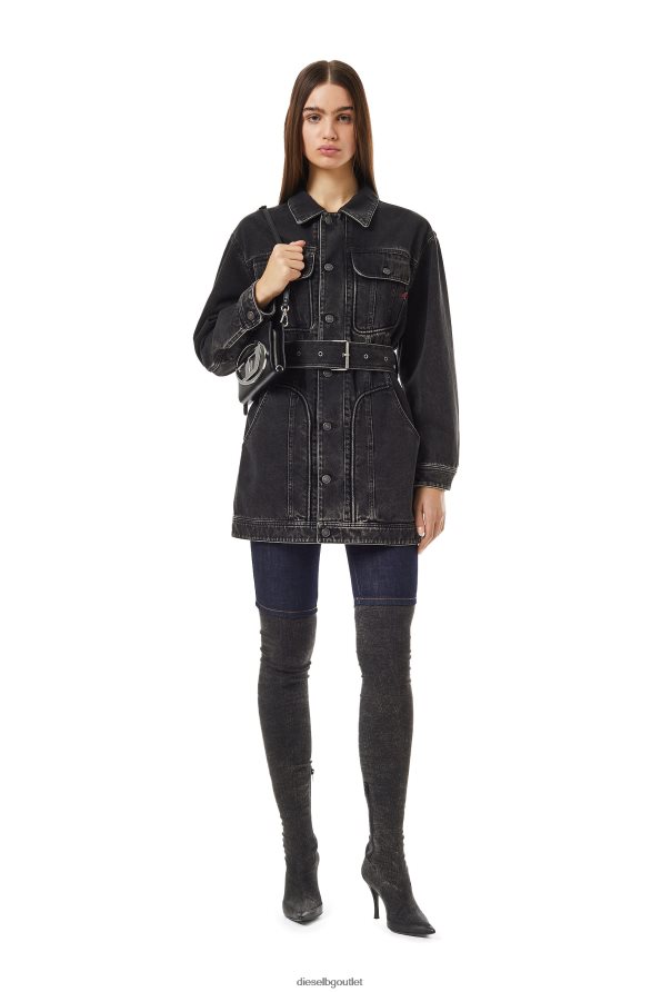 Diesel палто за шофьор на камион de-flaminia Жени FTRH4D764 облекло черно/тъмно сиво