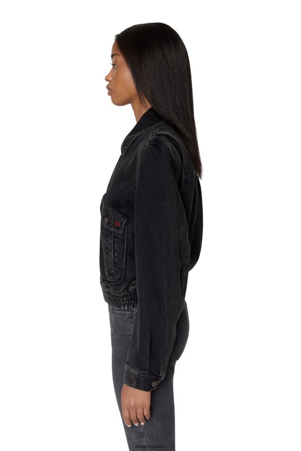 Diesel бомбър яке de-tracy Жени FTRH4D778 облекло черно/тъмно сиво