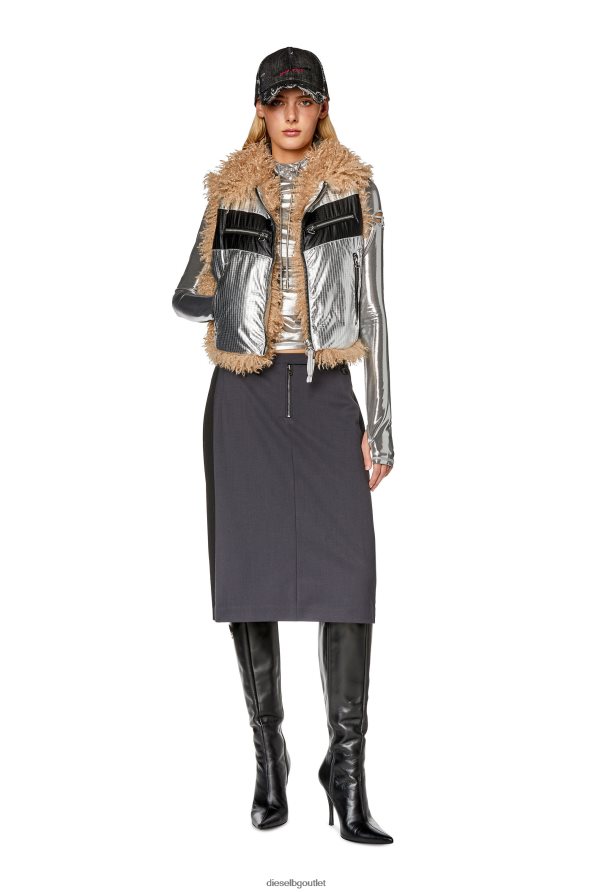 Diesel w-efia Жени FTRH4D754 облекло сребро