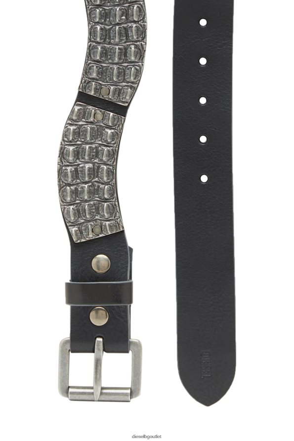 Diesel b-метален алигатор мъже FTRH4D562 аксесоар черен