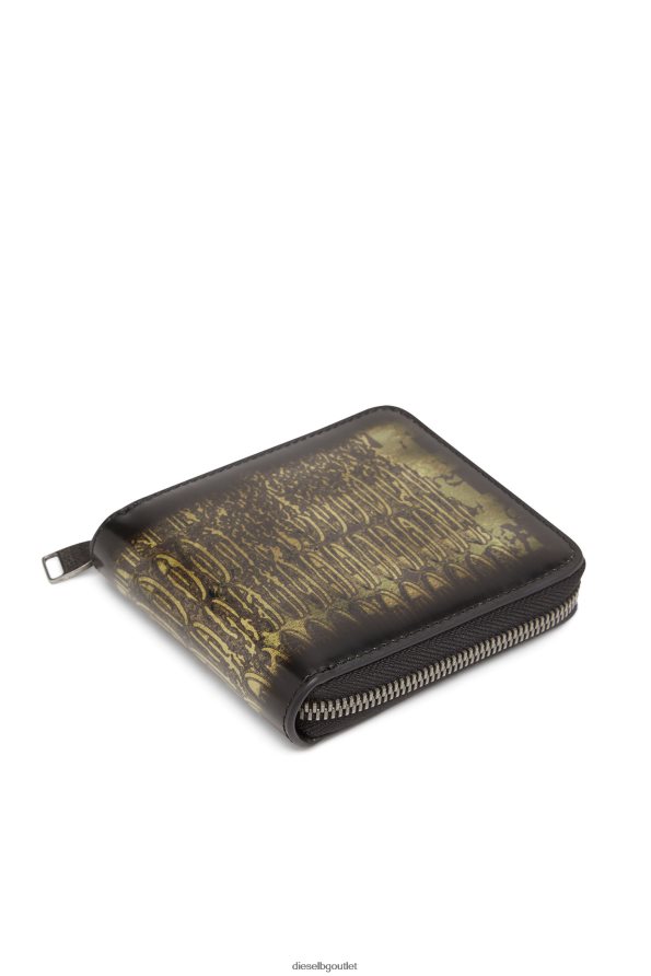 Diesel двойно сгънат цип за монети xs мъже FTRH4D565 аксесоар черно/зелено