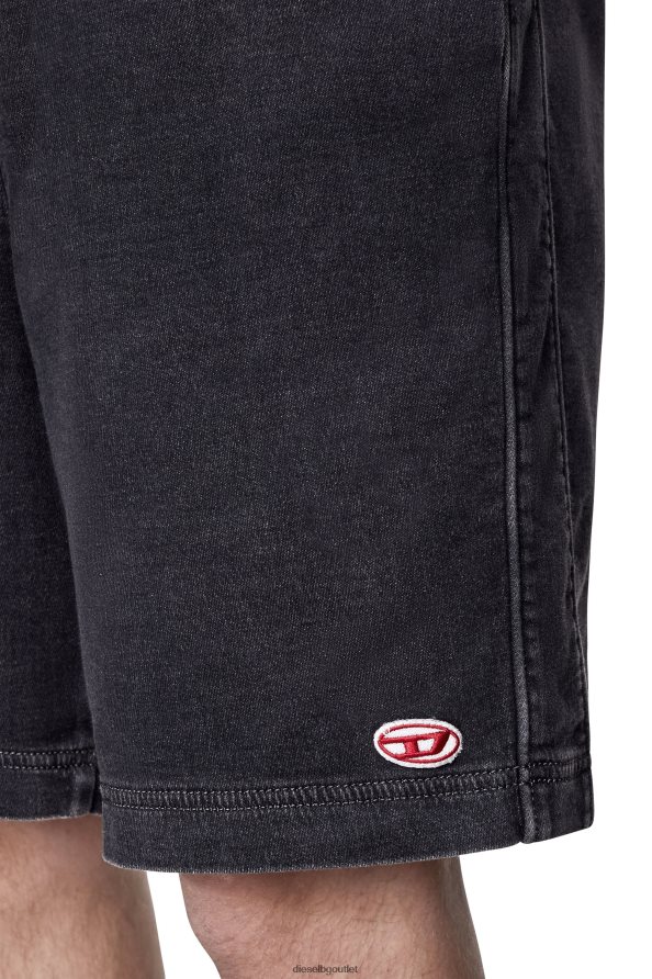 Diesel d-boxy шорти от деним мъже FTRH4D386 облекло черно/тъмно сиво