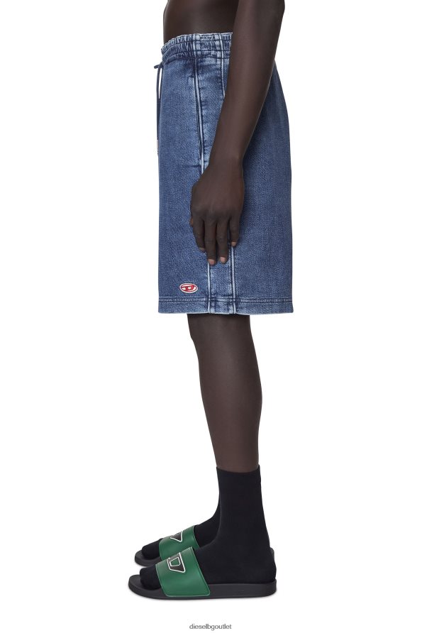 Diesel d-boxy шорти от деним мъже FTRH4D402 облекло средно синьо