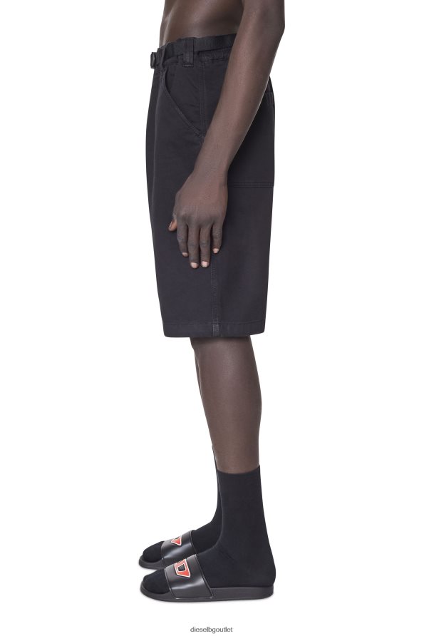 Diesel шорти чино d-krooley joggjeans мъже FTRH4D383 облекло черно/тъмно сиво