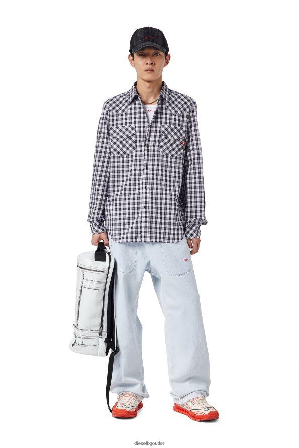 Diesel с-изток-дълъг-кл мъже FTRH4D319 облекло Черно бяла