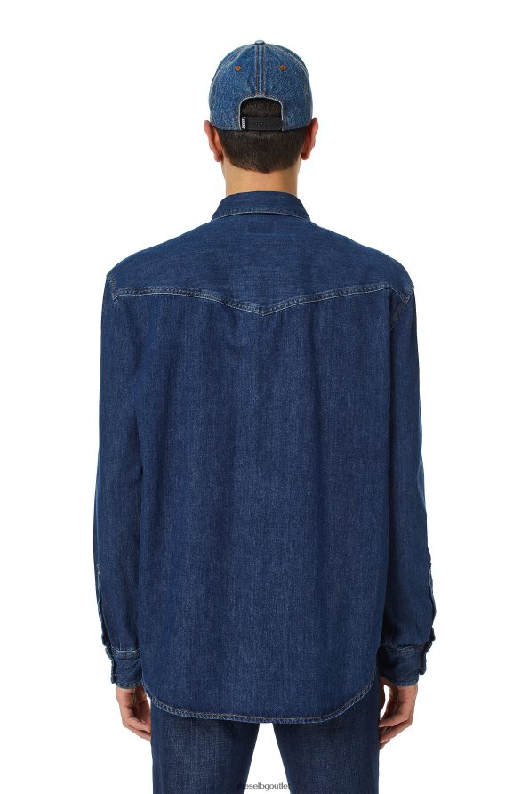 Diesel d-ocean western риза мъже FTRH4D306 облекло тъмно синьо