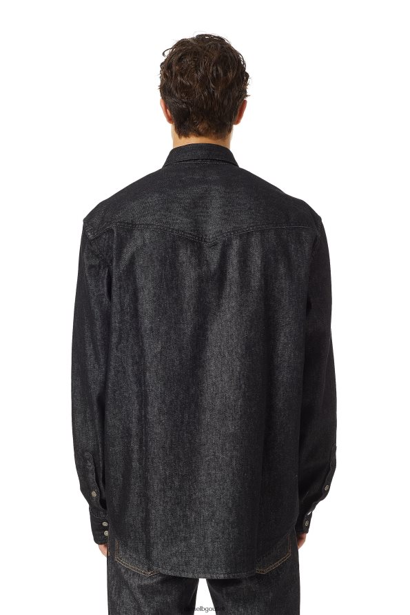 Diesel d-ocean western риза мъже FTRH4D331 облекло черно/тъмно сиво