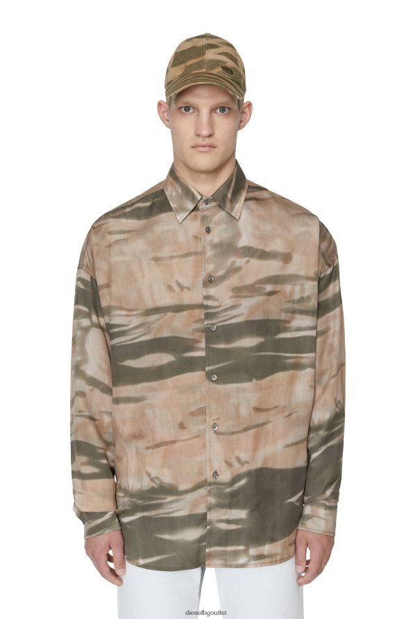 Diesel s-течност-cmf мъже FTRH4D336 облекло зелено/бежово