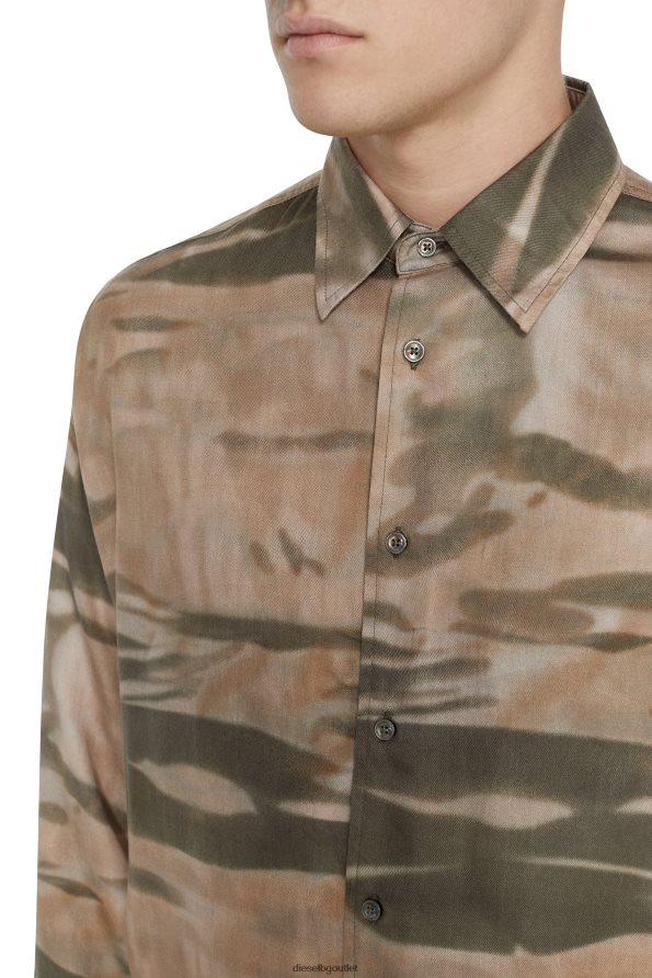 Diesel s-течност-cmf мъже FTRH4D336 облекло зелено/бежово