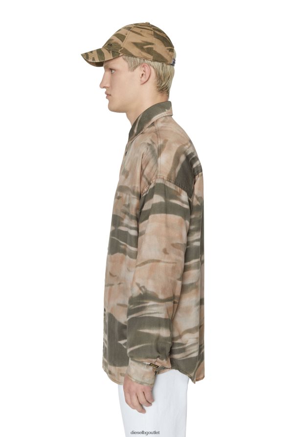 Diesel s-течност-cmf мъже FTRH4D336 облекло зелено/бежово