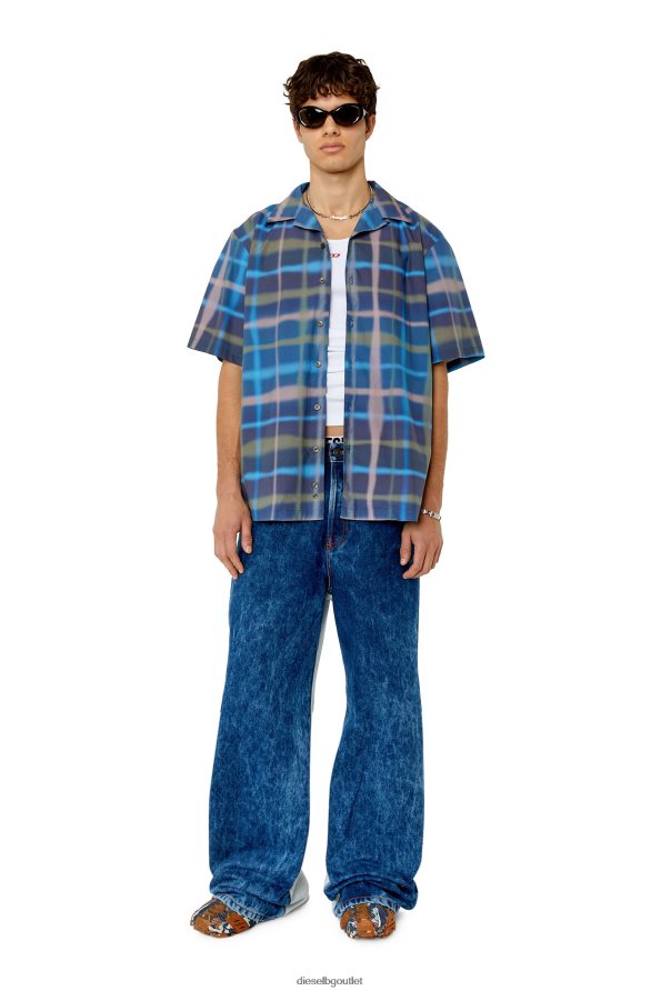 Diesel s-frank-проверка мъже FTRH4D309 облекло зелено/синьо