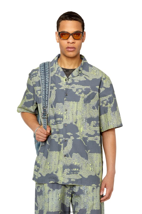 Diesel s-frank-a мъже FTRH4D333 облекло зелено/сиво